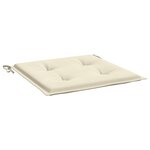 vidaXL Coussins de chaise jardin lot de 2 crème 40x40x3cm tissu oxford