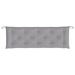 vidaXL Coussin de banc de jardin gris 150x50x7 cm tissu oxford