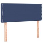 vidaXL Sommier à lattes de lit avec matelas LED Bleu 100x200 cm Tissu