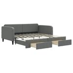 vidaXL Lit de jour avec gigogne et tiroirs sans matelas 90x190 cm