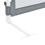 vidaXL Barrière de lit enfant Gris 102x42 cm Polyester