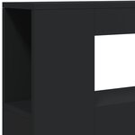 vidaXL Tête de lit à LED noir 100x18 5x103 5 cm bois d'ingénierie