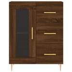 vidaXL Buffet haut Chêne marron 69 5x34x180 cm Bois d'ingénierie