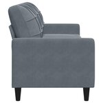vidaXL Canapé à 3 places Gris foncé 210 cm Velours
