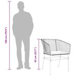 vidaXL Chaises de jardin lot de 2 avec coussins noir résine tressée
