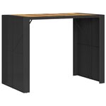 vidaXL Table de jardin avec dessus en bois d'acacia noir 145x80x110 cm