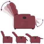 vidaXL Fauteuil inclinable rouge bordeaux tissu