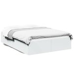vidaXL Cadre de lit sans matelas blanc 140x200 cm