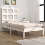 vidaXL Cadre de lit Blanc Bois de pin massif 90x190 cm Simple