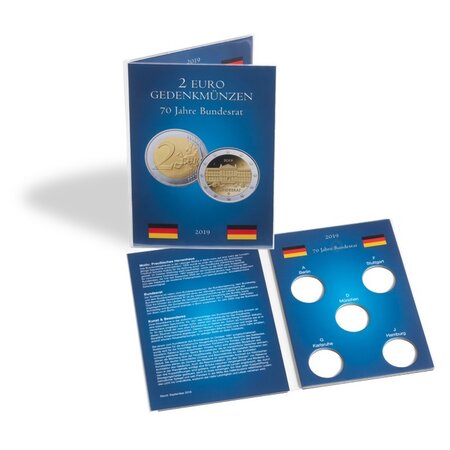 Cartelette collector leuchtturm pour les 5 pièces de 2 euro allemandes "conseil fédéral (bundesrat)" (359218)