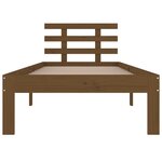vidaXL Cadre de lit Marron miel Bois massif 100x200 cm