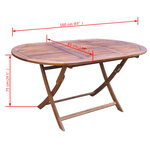 vidaXL Ensemble à manger d'extérieur 9 Pièces et coussins Acacia solide