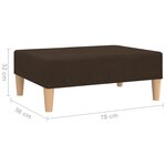 vidaXL Repose-pied Marron foncé 78x56x32 cm Tissu
