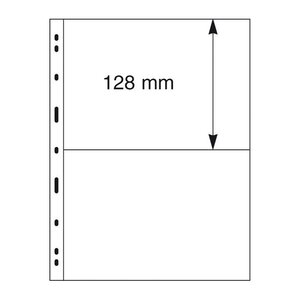 Feuilles Uniplate Lindner noires à 2 bandes pour blocs de timbres.