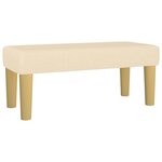 vidaXL Sommier à lattes de lit avec matelas Crème 90x200 cm Tissu