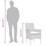 vidaXL Ensemble à manger de jardin et coussins 9 Pièces gris rotin verre