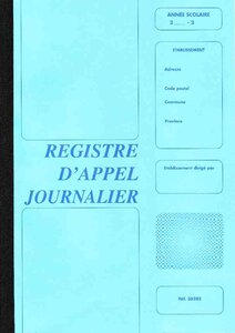 PIQURE 28 pages'REG.CAHIER D'APPEL JOURNALIER' 40 ELEVES ELVE