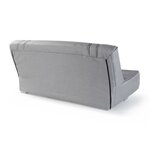 COMFORT BULTEX Banquette clic clac - Tissu Gris + Coussins déco rose - 193 x 9