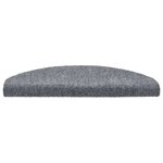 vidaXL Tapis d'escalier auto-adhésif 15 Pièces 65 x 21 x 4 cm Gris clair