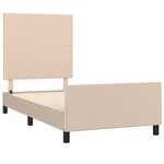 vidaXL Cadre de lit avec tête de lit Cappuccino 90x200 cm Similicuir