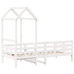 vidaXL Lit de jour avec toit blanc 90x190 cm bois de pin massif