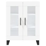 vidaXL Buffet haut Blanc 69 5x34x180 cm Bois d'ingénierie