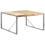 vidaXL Table à manger 140x140x75 cm Bois de manguier brut