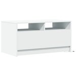 vidaXL Table basse avec lumières LED blanc bois d'ingénierie