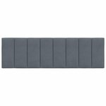 vidaXL Coussin de tête de lit gris foncé 160 cm velours