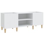 vidaXL Armoire à disques blanc 121x38x48 cm bois d'ingénierie