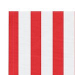 vidaXL Tissu de remplacement pour auvent rayures rouges et blanches