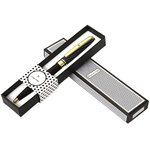 Stylo personnalisé initiale Black & Gold - Lettre L - Draeger