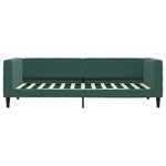 vidaXL Lit de jour et gigogne et tiroirs vert foncé 100x200 cm velours