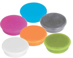 Lot de 10 Aimants MagFun Diam 32 mm Force 800g couleurs assorties FRANKEN