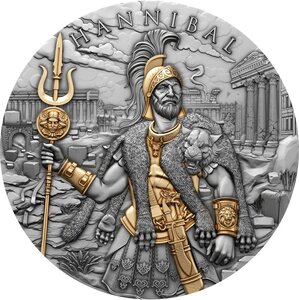 Pièce de monnaie en Argent 5 Dollars g 62.2 (2 oz) Millésime 2025 Legendary Warriors HANNIBAL