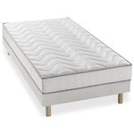 Ensemble sommier + matelas 90 x 190 - 5 zones et mémoire de forme - 16 cm