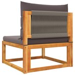 vidaXL Salon de jardin avec coussins 5 Pièces Bois d'acacia solide