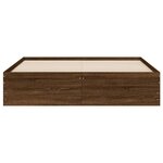vidaXL Cadre de lit et tiroirs chêne marron 140x190 cm bois ingénierie
