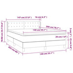 vidaXL Sommier à lattes de lit avec matelas Rose 140x200 cm Velours