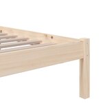 vidaXL Cadre de lit bois massif 75x190 cm petit simple