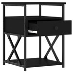 vidaXL Tables de chevet 2 Pièces noir 40x42x55 cm bois d’ingénierie