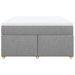 vidaXL Sommier à lattes de lit avec matelas Gris clair 140x200cm Tissu