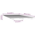 vidaXL Cadre de lit Blanc 75x190 cm Bois de pin massif