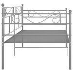 vidaXL Cadre de canapé-lit Gris Métal 90x200 cm