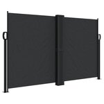 vidaXL Auvent latéral rétractable noir 140x600 cm