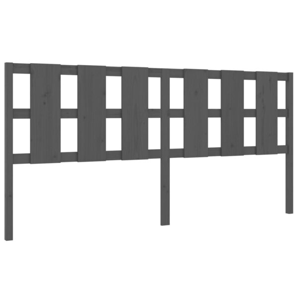 vidaXL Tête de lit Gris 205 5x4x100 cm Bois massif de pin