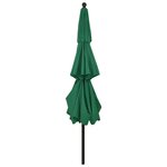 vidaXL Parasol de jardin à 3 niveaux avec mât en aluminium vert 3 5 m