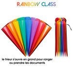 Trieur accordéon 8 positions - Format A4 - Rainbow Class