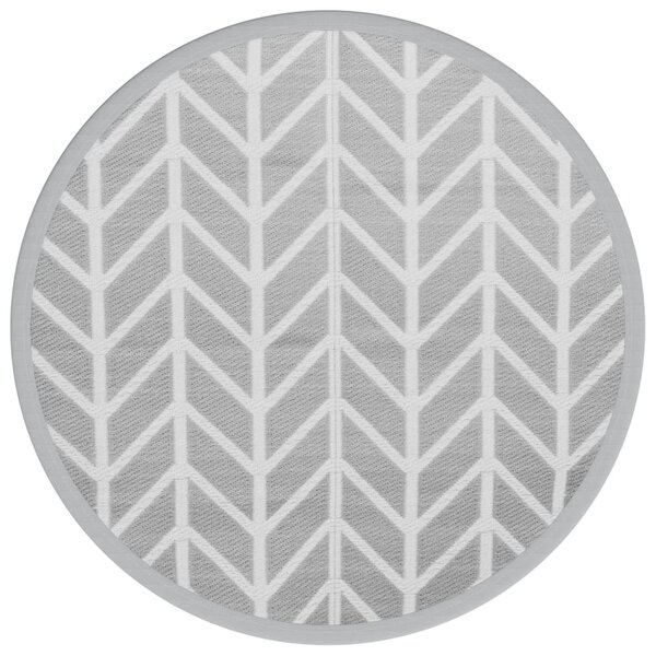 vidaXL Tapis d'extérieur gris Ø200 cm PP
