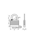 THIRARD - Lot de 2 cadenas à clé Fédéral Lock Sea Line  laiton   extérieur  anse inox  40mm  2 clés s'entrouvrant